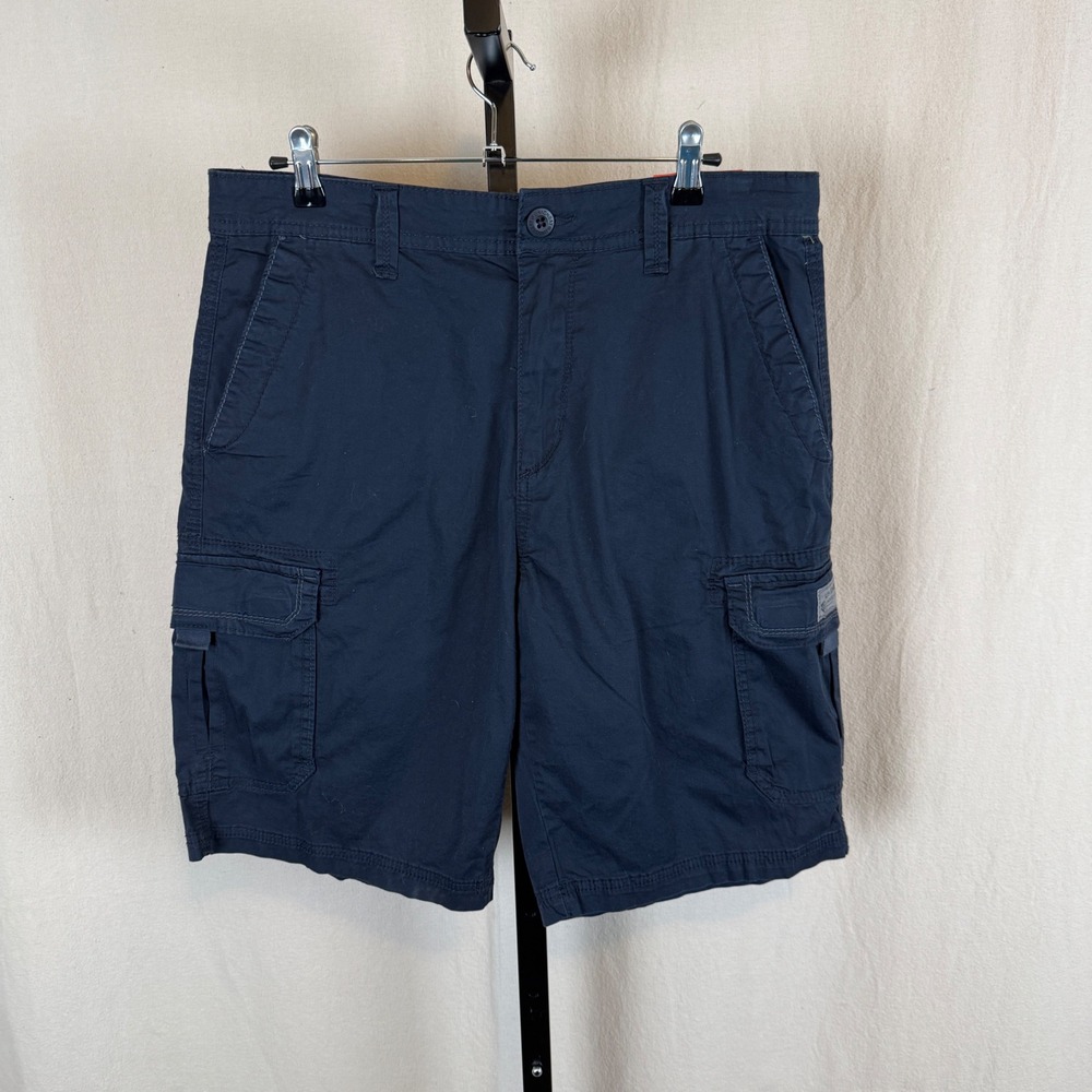 NWT Unionbay Mens Cargo Shorts Twilight Navy Blue Stretch 569Y 1555233 Size 34